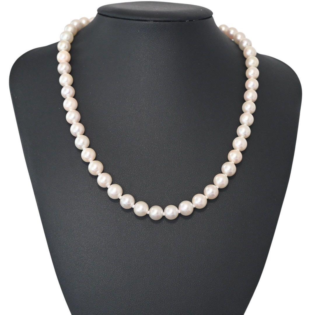 【最高峰】花珠　真珠　アコヤ　パール　ネックレス　大珠　8.5ミリ　鑑別書