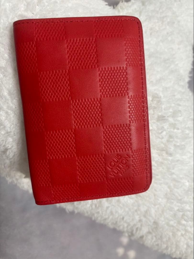 LOUIS VUITTON ダミエ アンフィニ カードケース 名刺入れ　赤