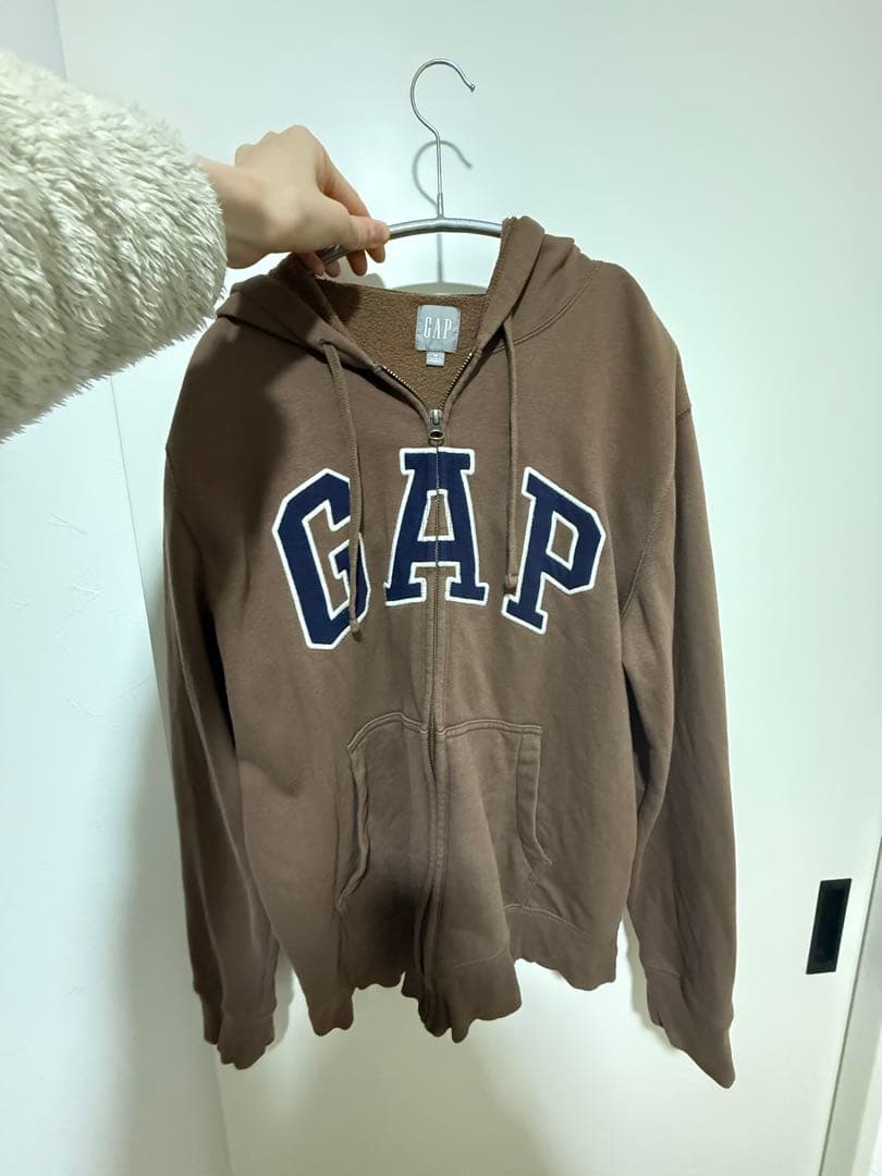 GAPジップパーカー　ブラウン