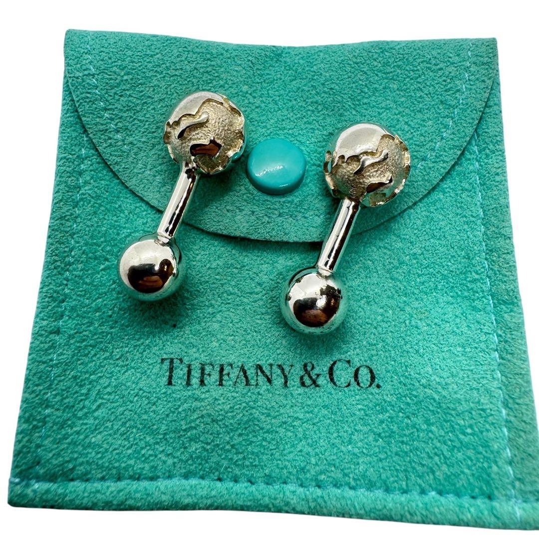 ティファニー Tiffany カフリンクス 地球儀モチーフ シルバー925