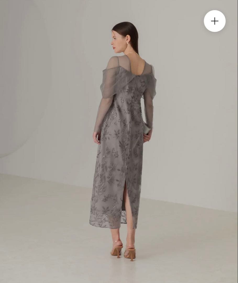 LEJA チュールロングスリーブリーフIラインワンピースドレス