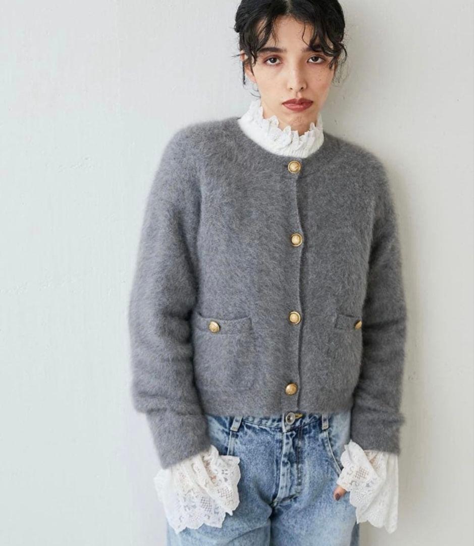 美品　ウィムガゼット　レースギャザーブラウス