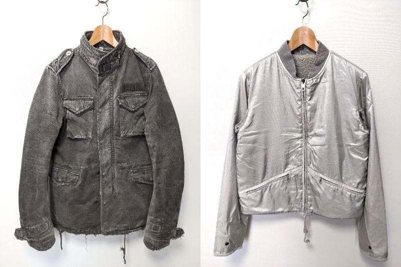 wjk M-66 ライナー付きミリタリージャケット M AKM 墨黒 デストロイ