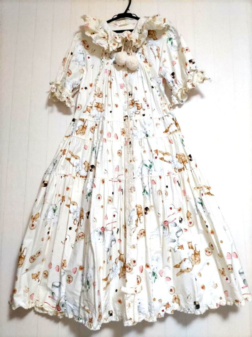 ピンクハウス 【クッキーラビッツ 】ミディワンピース