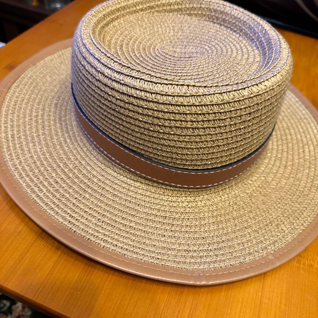 [美品]LOEWE ロエベ ベージュ 麦わら帽子 リボン付き　ハット