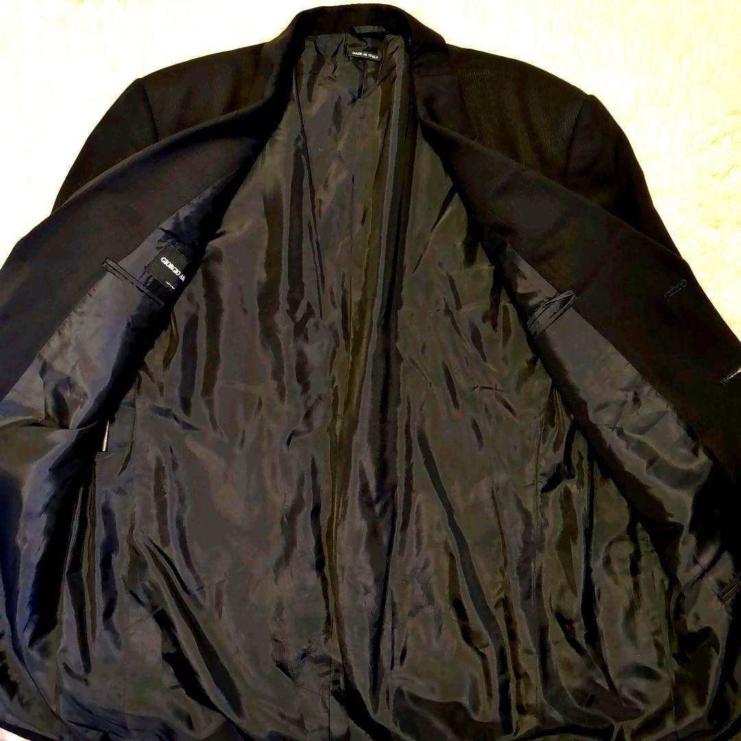 極美品　ジョルジオアルマーニ　セットアップ　4XL位　56　BORGO21　黒
