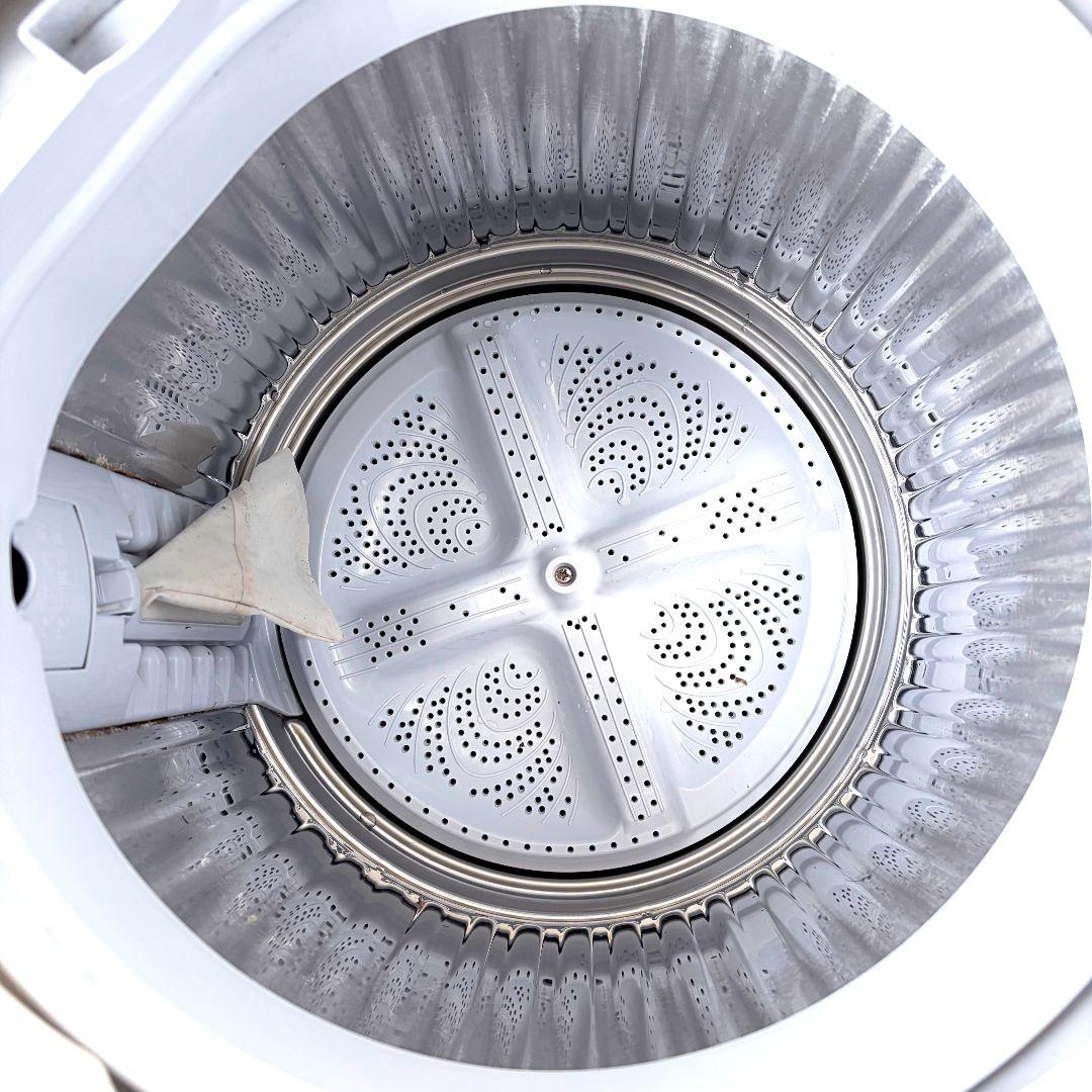 配送設置無料！純正SHARPブラウン節水穴なし防カビシンプル洗濯機！完動超美品！