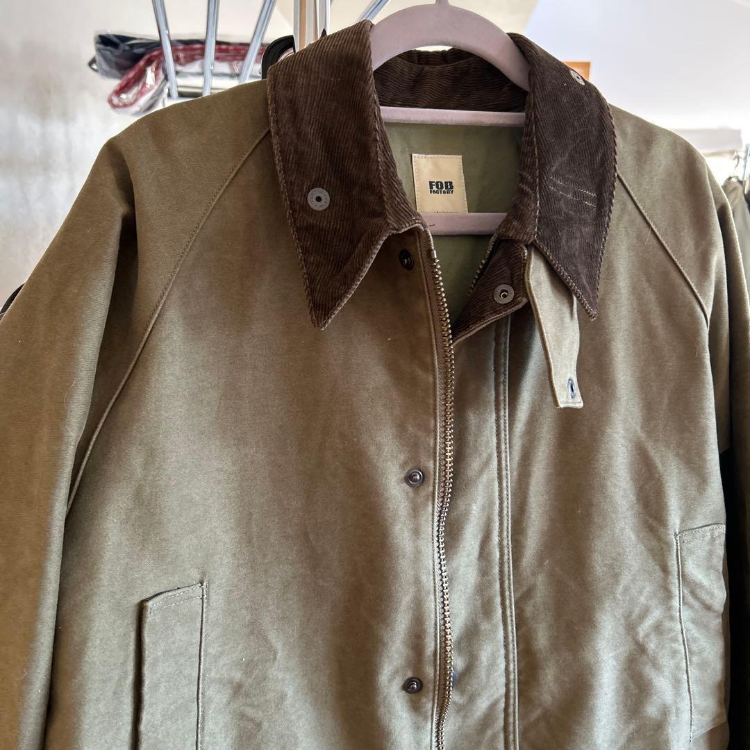 FOB FACTORY F2361 カバーオール L オリーブ