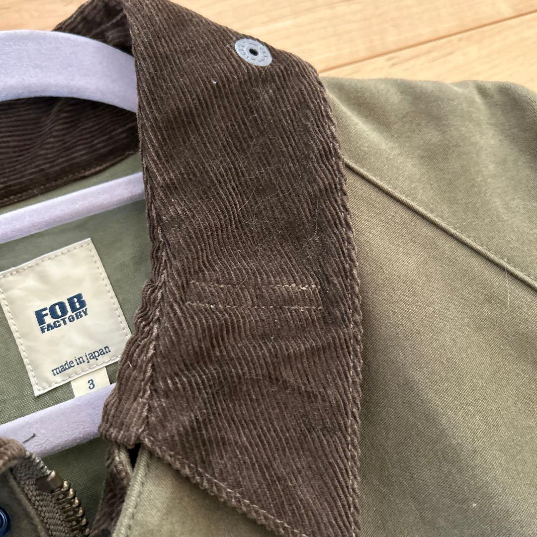 FOB FACTORY F2361 カバーオール L オリーブ