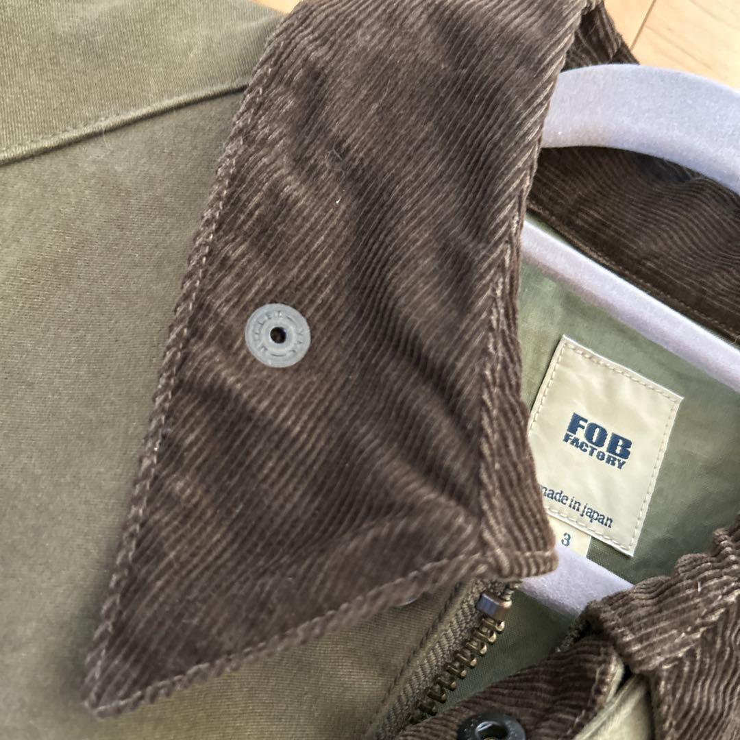 FOB FACTORY F2361 カバーオール L オリーブ