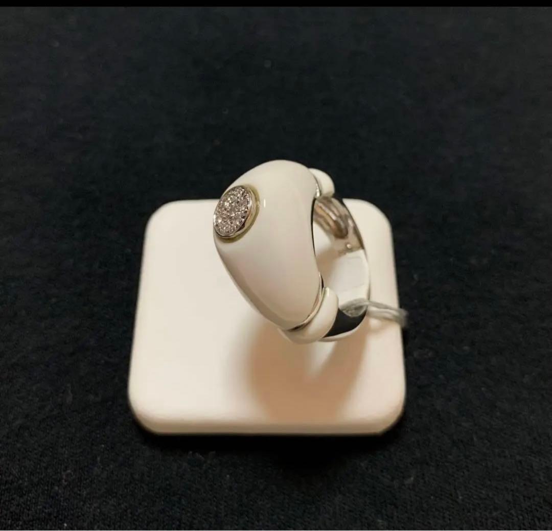 k18WG天然石ダイヤモンドリング