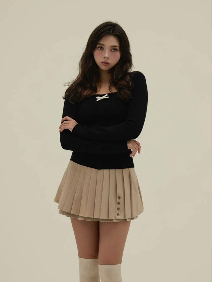 アンドマリー andmary Dida pleats flare skirt