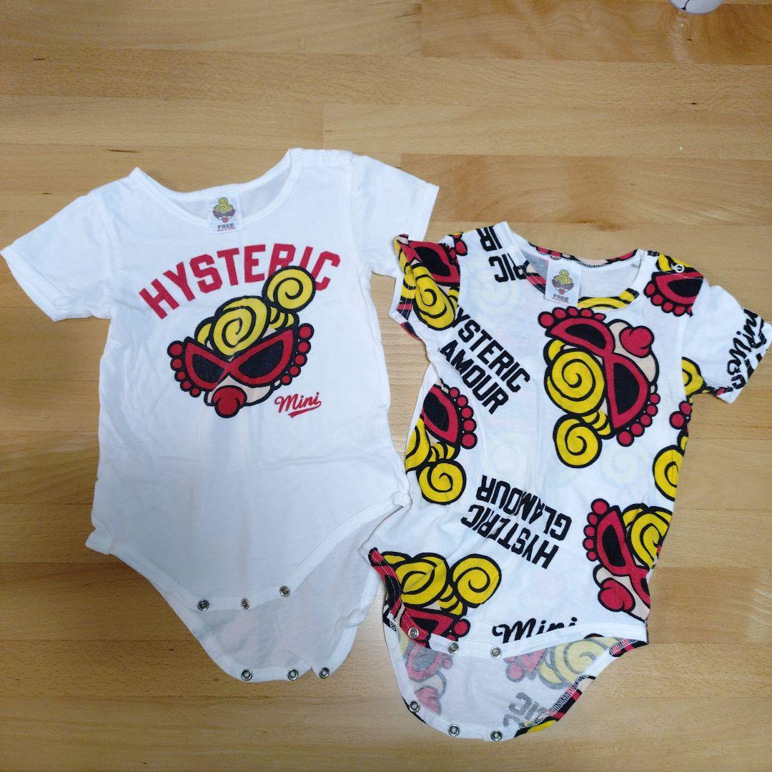 ヒステリックミニ ロンパース size70 白 ホワイト 2着セット 半袖