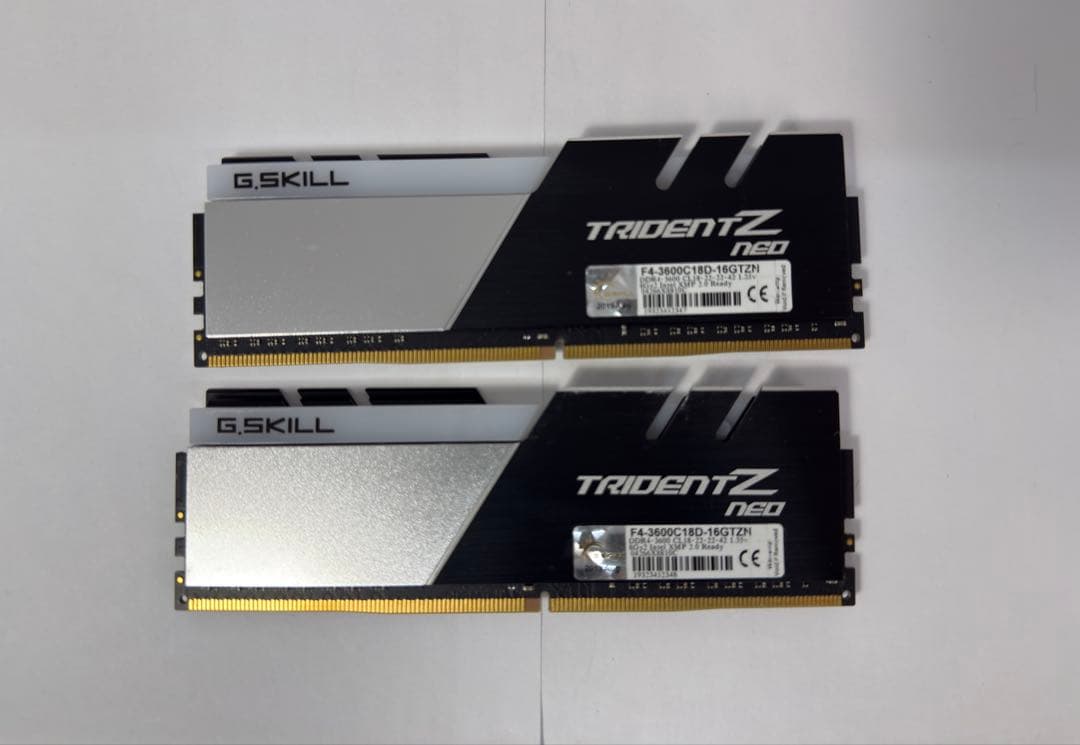 G.SKILL RGB メモリー DDR4-3600 8GB2枚セット合16GB