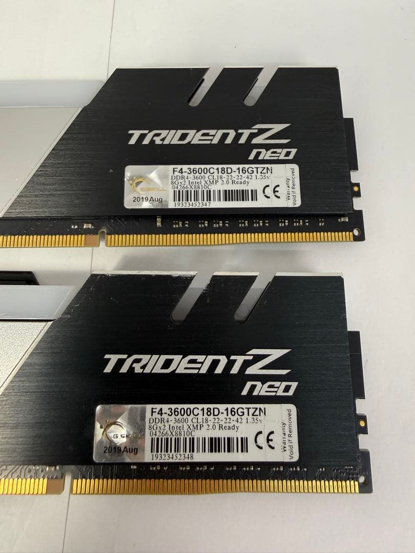 G.SKILL RGB メモリー DDR4-3600 8GB2枚セット合16GB