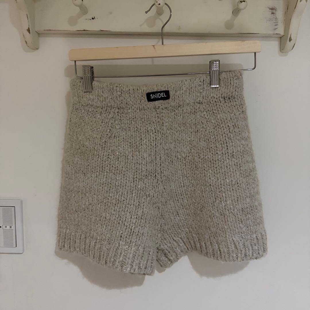 SNIDEL ロービングニットショートパンツ