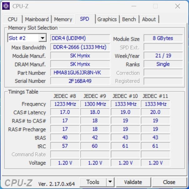 <動作確認済み>DDR4 8GB×4枚 32GB sk3