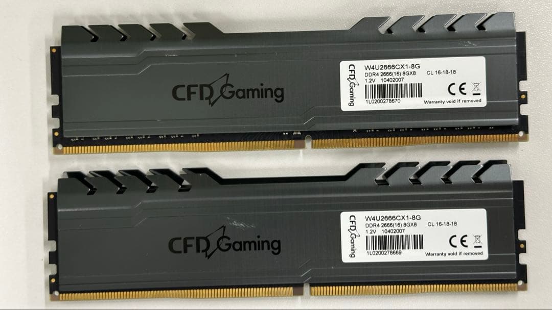 CFD Gaming W4U2666CX1 DDR4 8GB 2枚