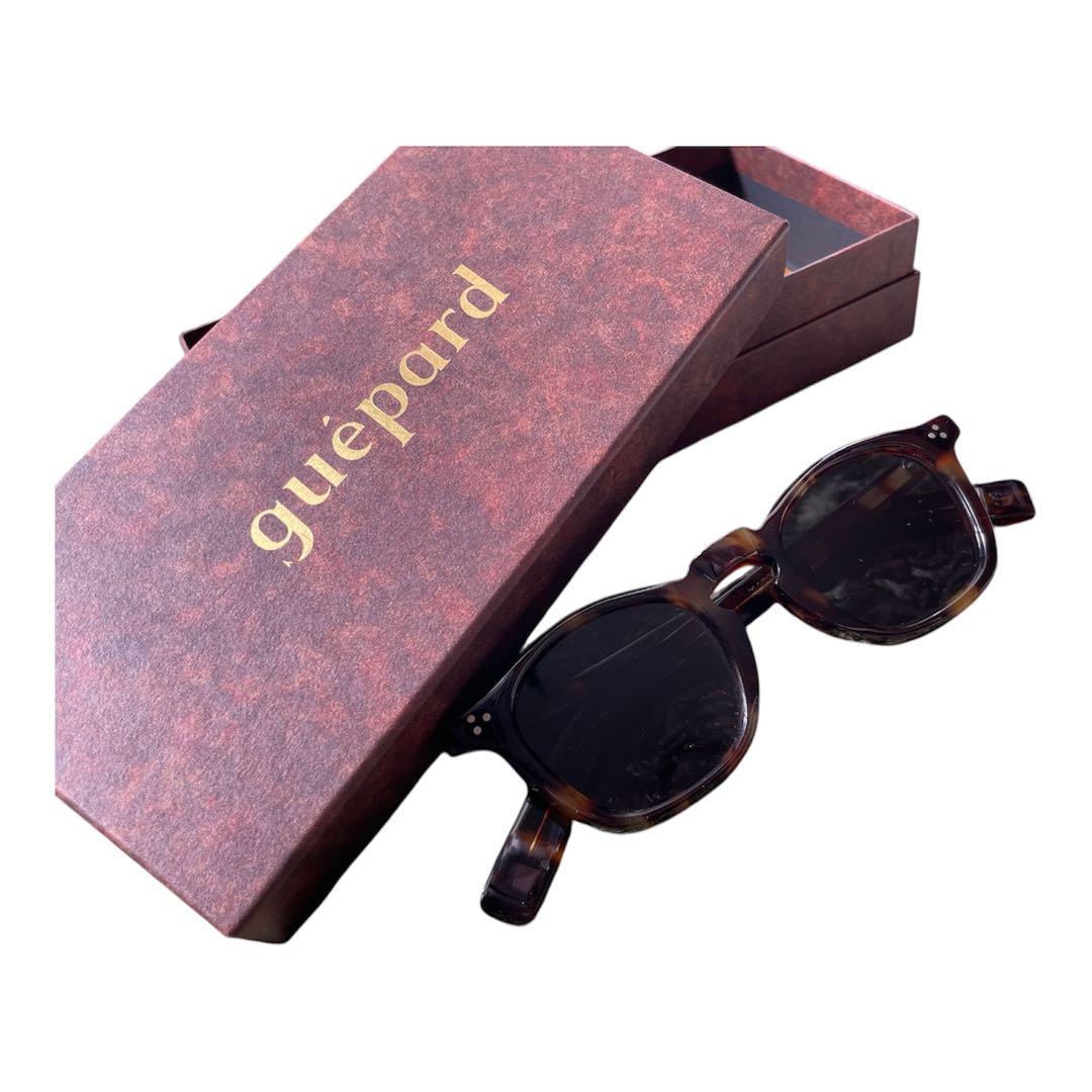 【値下げしました】guepard べっ甲 ボストン型サングラス