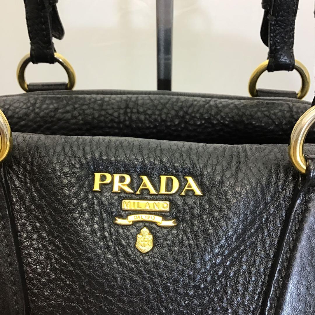 ❣️PRADAプラダ❣️レザーミニボストンバック　ヴィッテロダイノ　B3091M