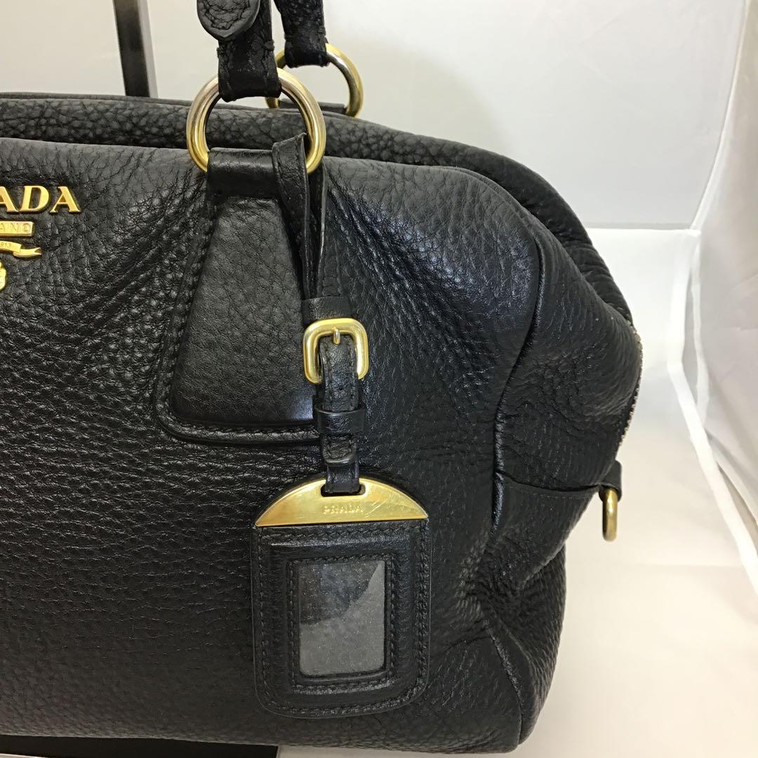 ❣️PRADAプラダ❣️レザーミニボストンバック　ヴィッテロダイノ　B3091M