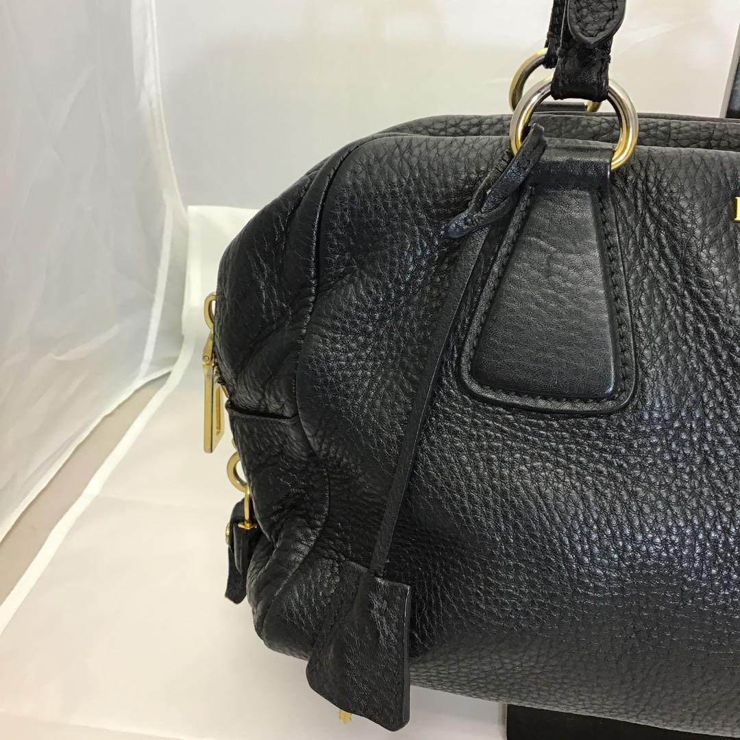 ❣️PRADAプラダ❣️レザーミニボストンバック　ヴィッテロダイノ　B3091M