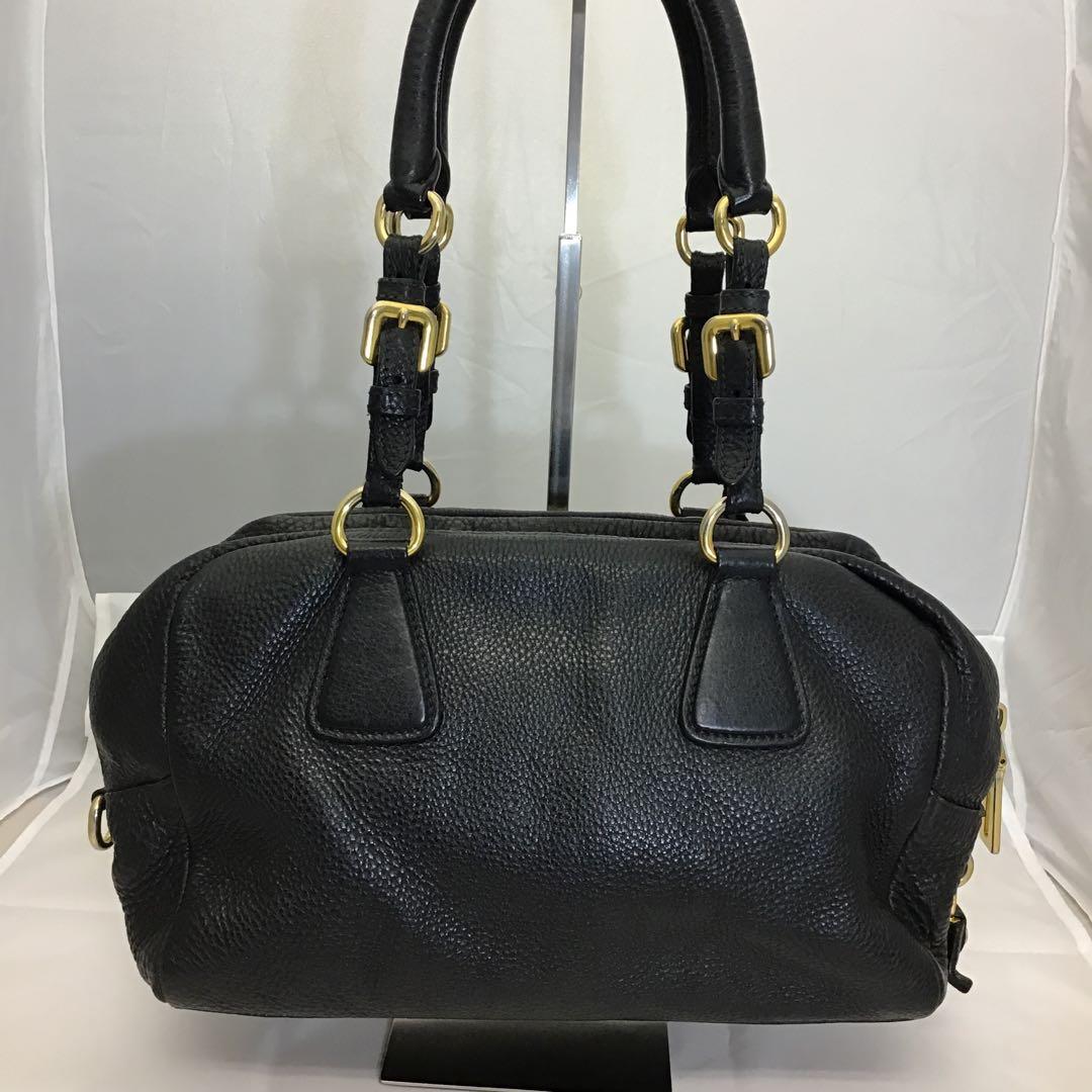 ❣️PRADAプラダ❣️レザーミニボストンバック　ヴィッテロダイノ　B3091M