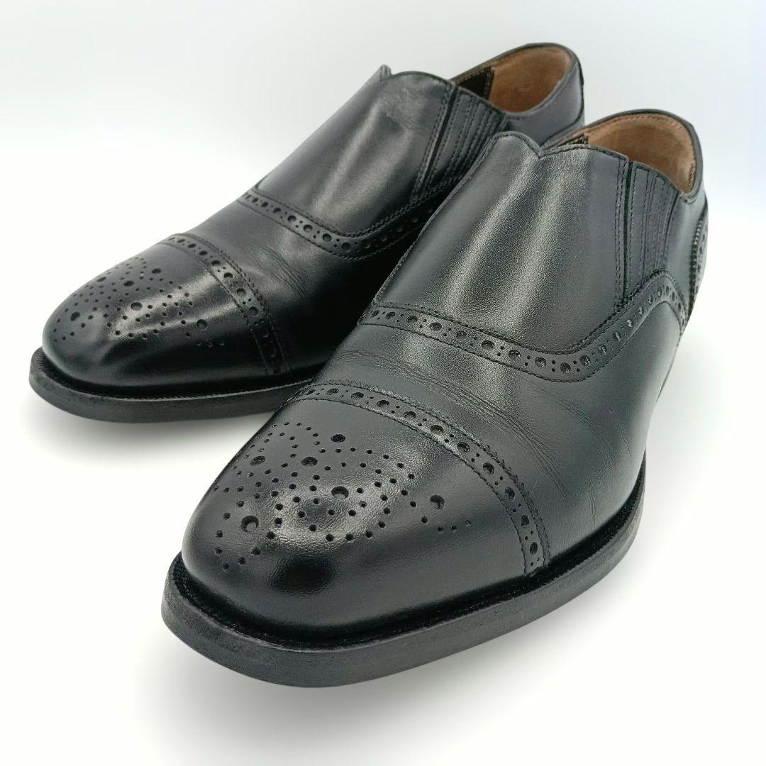 稀少モデル【リーガル】サイドエラスティックモデル スリッポン 黒 W37T