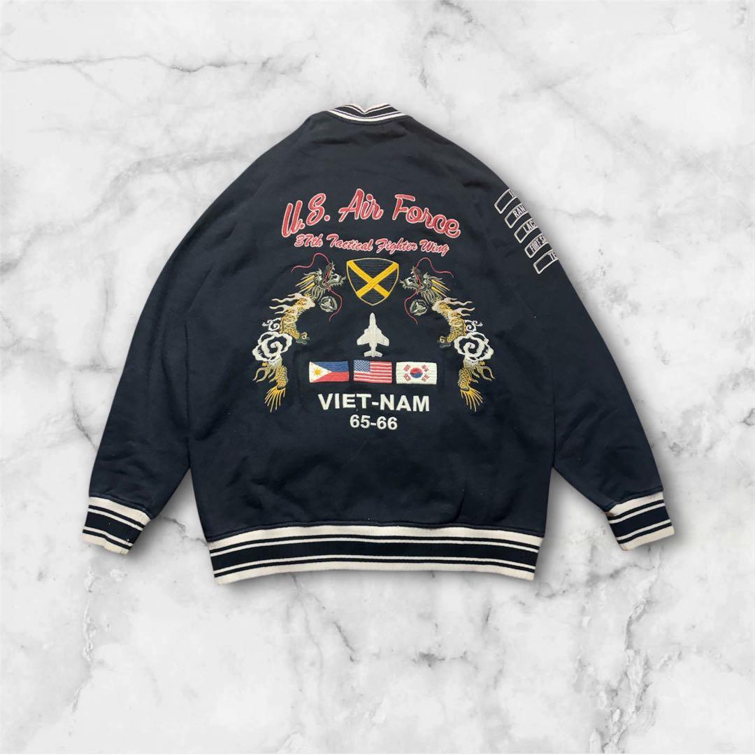 たけしAVIREX LTD U.S. Air Forceスタジャン前後刺繍