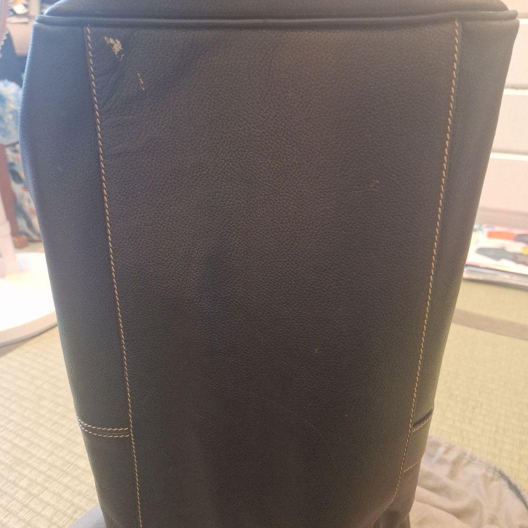 dunhill 黒 レザー ボストンバッグ