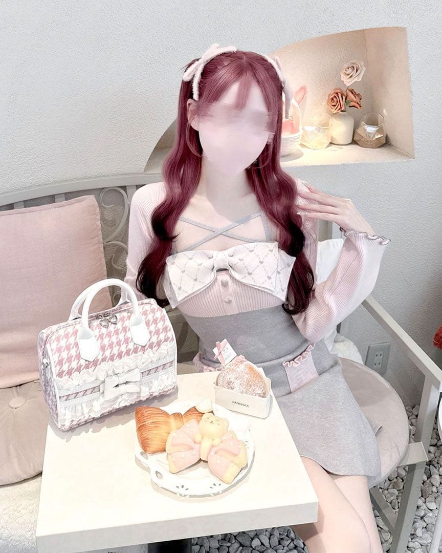 【新品タグ付き】HONEYMEW Bigリボンアンサンブルワンピース