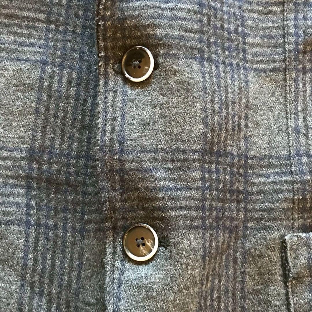 美品/XLサイズ✨エディフィス テーラードジャケット チェック 上質ウール LL