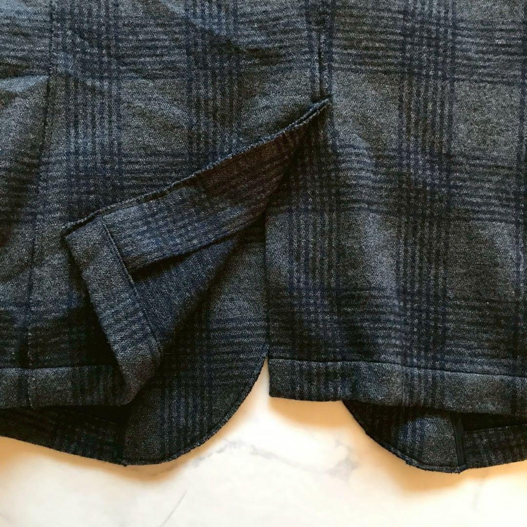 美品/XLサイズ✨エディフィス テーラードジャケット チェック 上質ウール LL