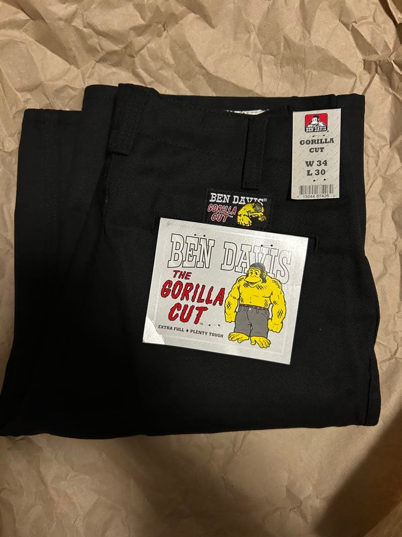 【未使用】BEN DAVIS ベンデイビス　ゴリラカット　34×30 ブラック