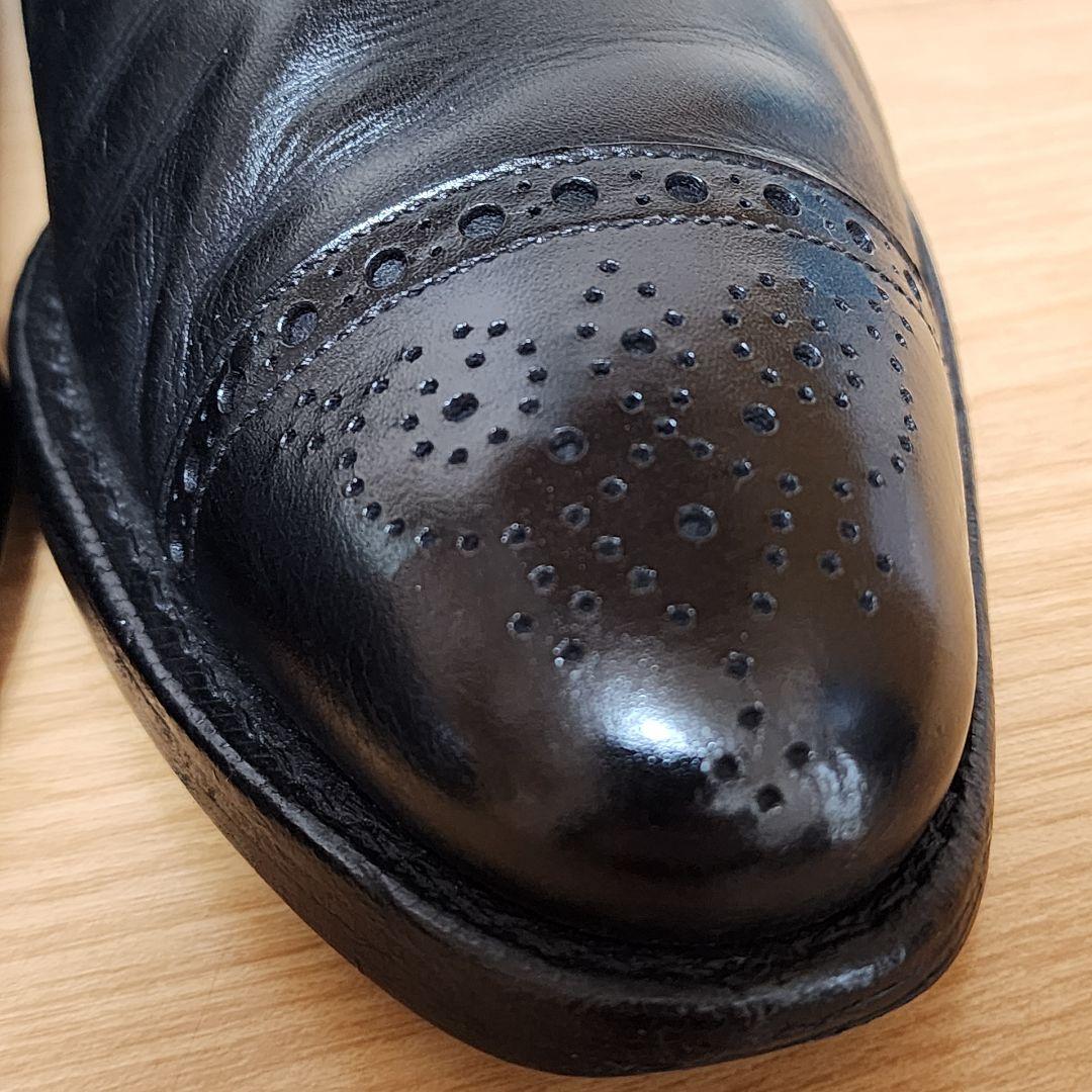 ジャランスリワヤ 革靴 25.5cm ビジネスシューズ ブラック セミブローグ