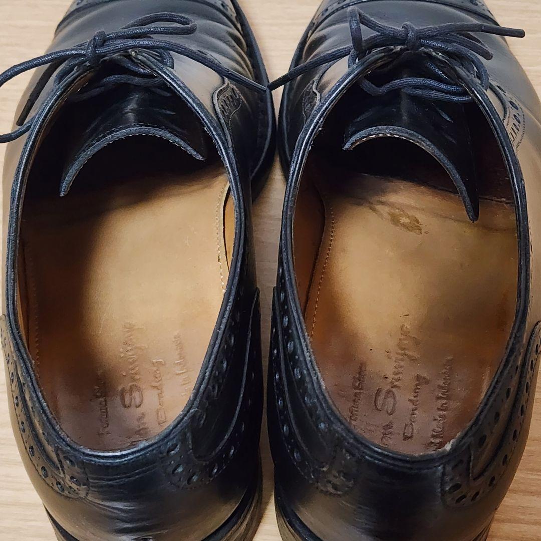 ジャランスリワヤ 革靴 25.5cm ビジネスシューズ ブラック セミブローグ