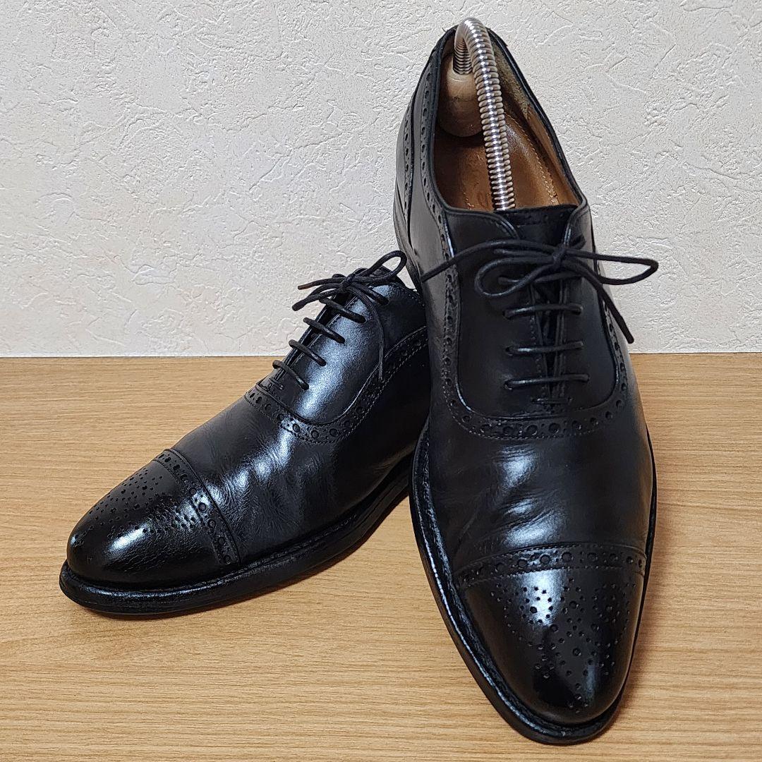 ジャランスリワヤ 革靴 25.5cm ビジネスシューズ ブラック セミブローグ