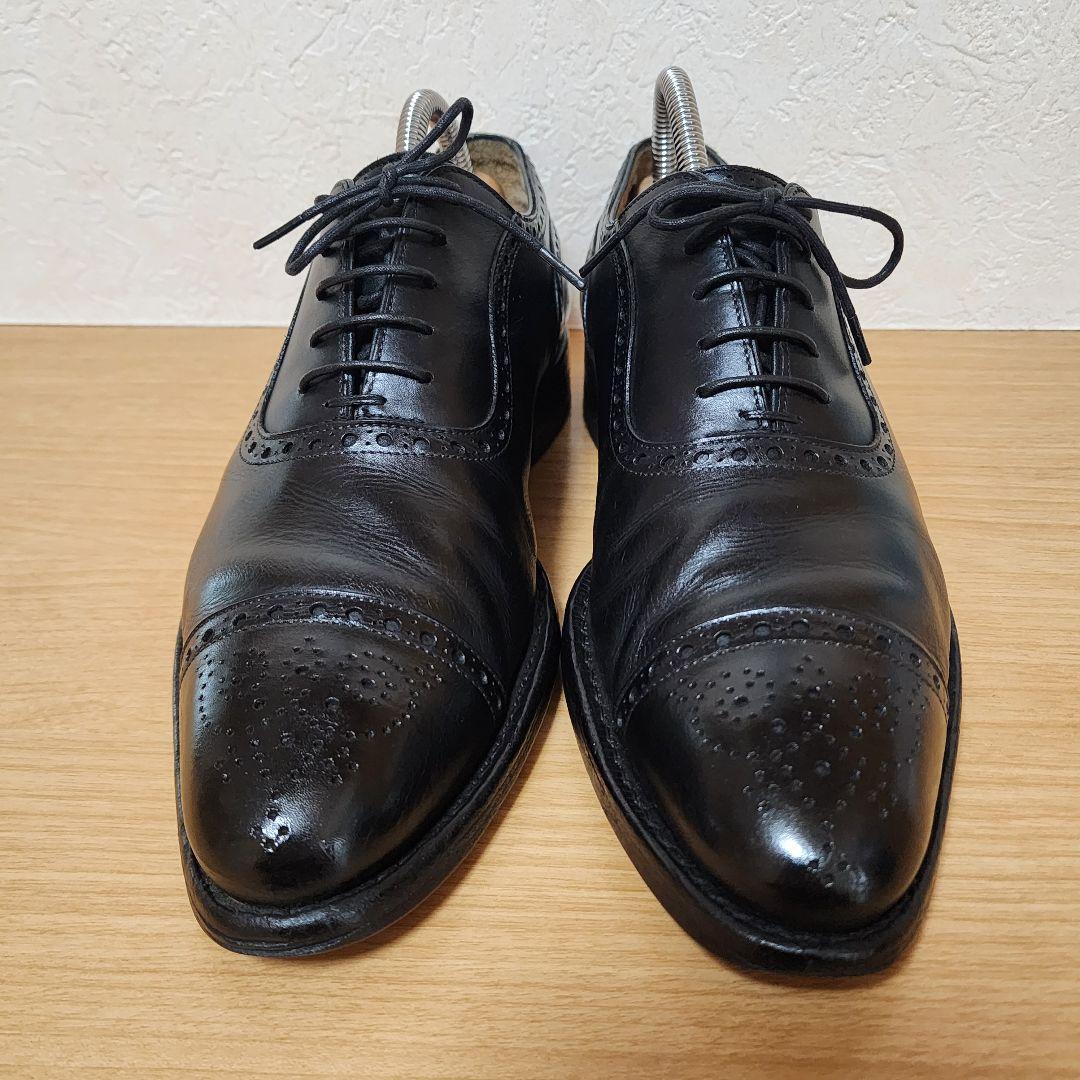 ジャランスリワヤ 革靴 25.5cm ビジネスシューズ ブラック セミブローグ