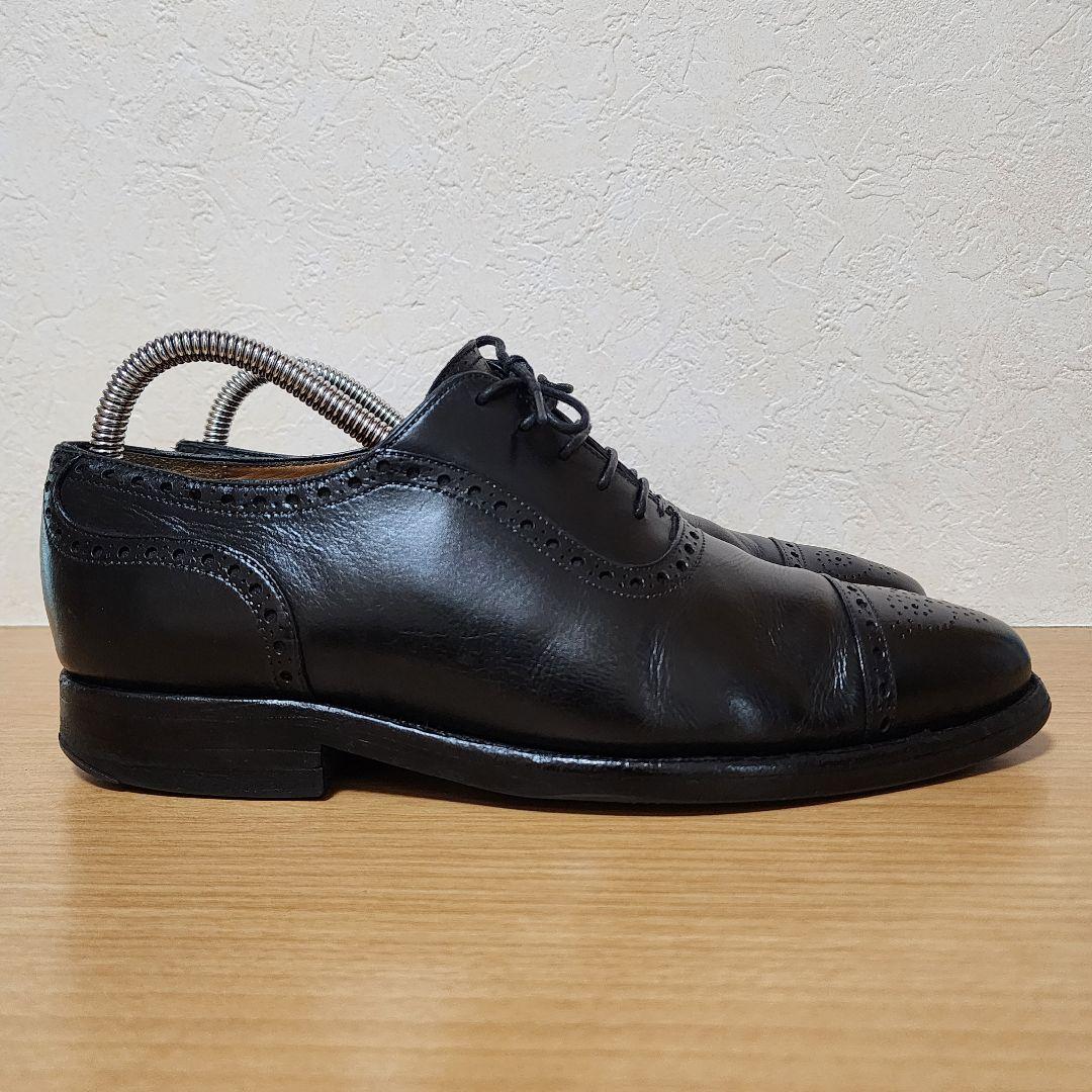 ジャランスリワヤ 革靴 25.5cm ビジネスシューズ ブラック セミブローグ