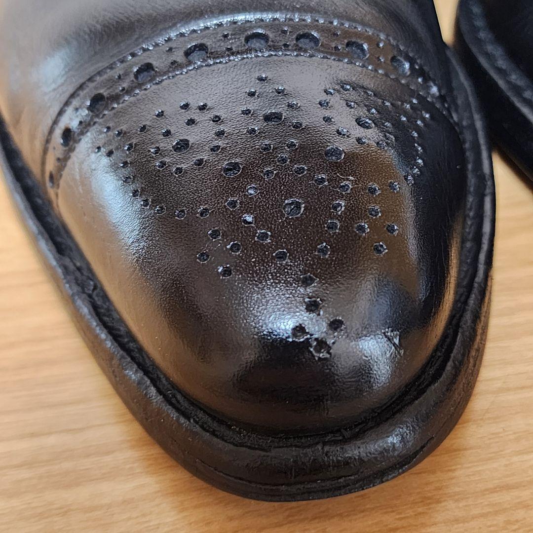 ジャランスリワヤ 革靴 25.5cm ビジネスシューズ ブラック セミブローグ