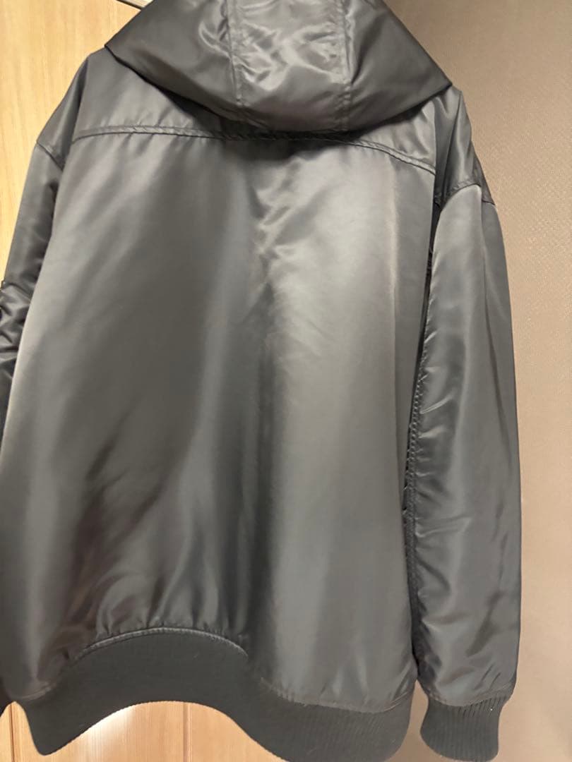 アルファインダストリーズ　フーテットリブジャケット　BLACK SIZE:3L