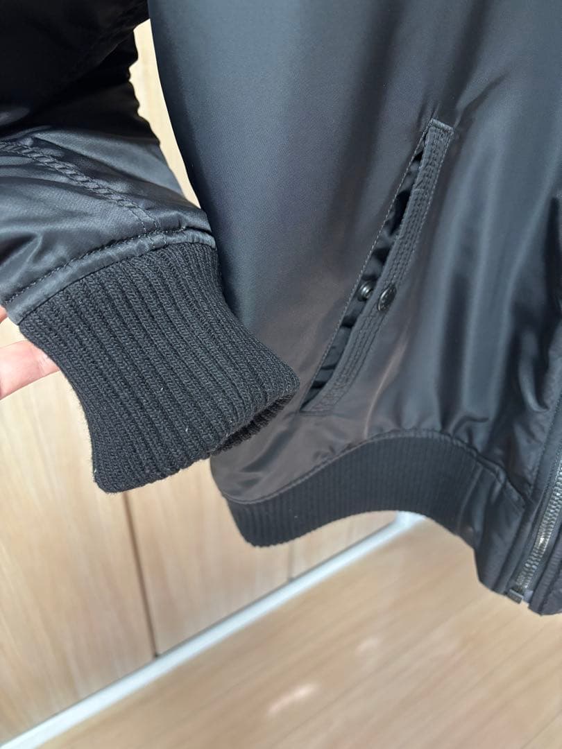 アルファインダストリーズ　フーテットリブジャケット　BLACK SIZE:3L