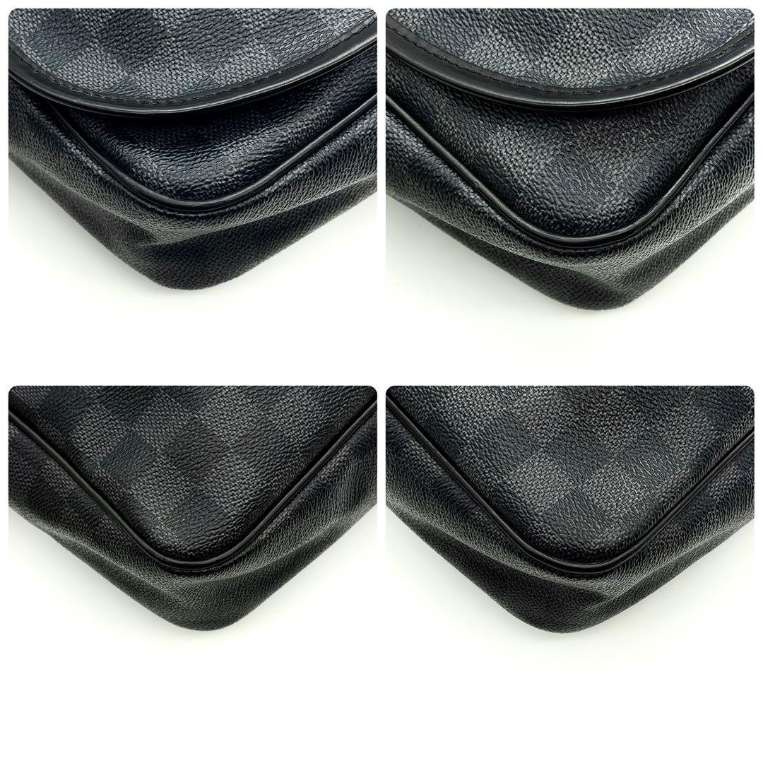 【極上品】ルイヴィトン ダミエグラフィット ダニエルMM ショルダーバッグ 黒