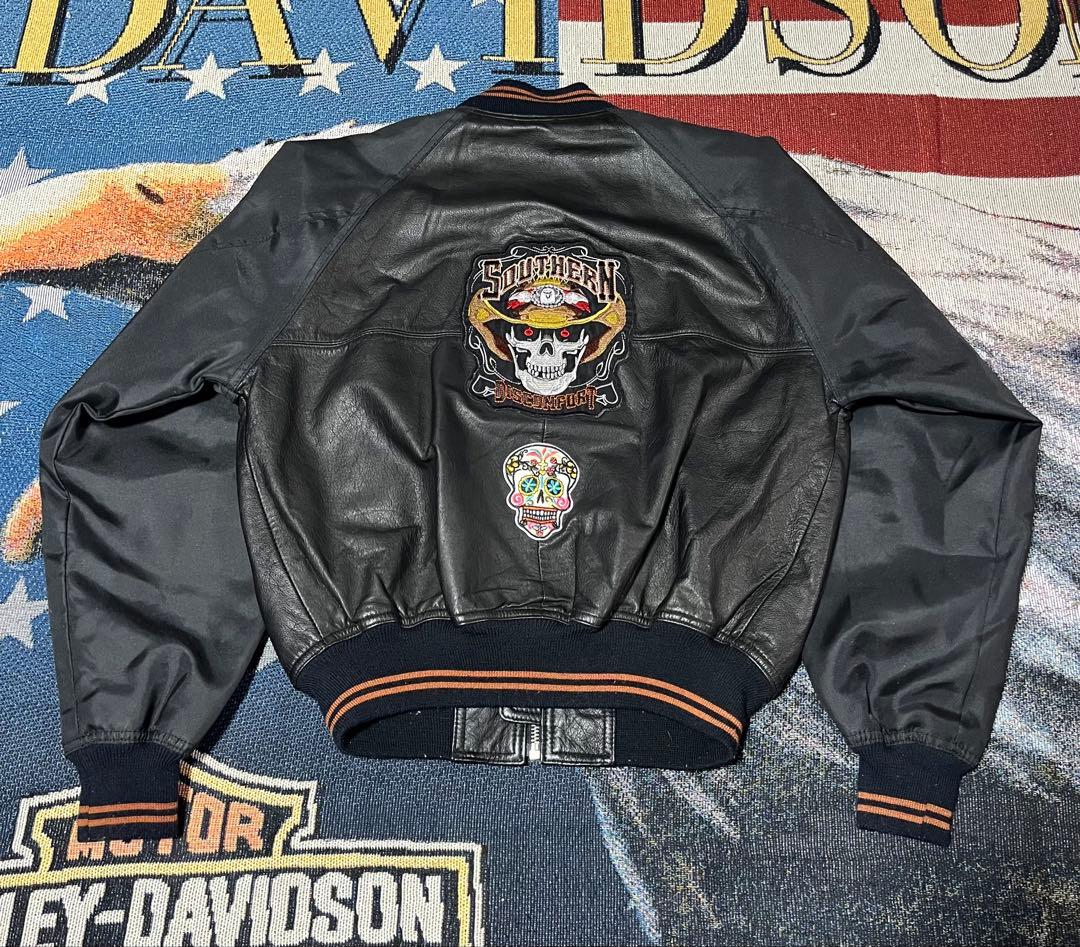 【激レア】90s ハーレーダビッドソン レザー 黒スタジャン