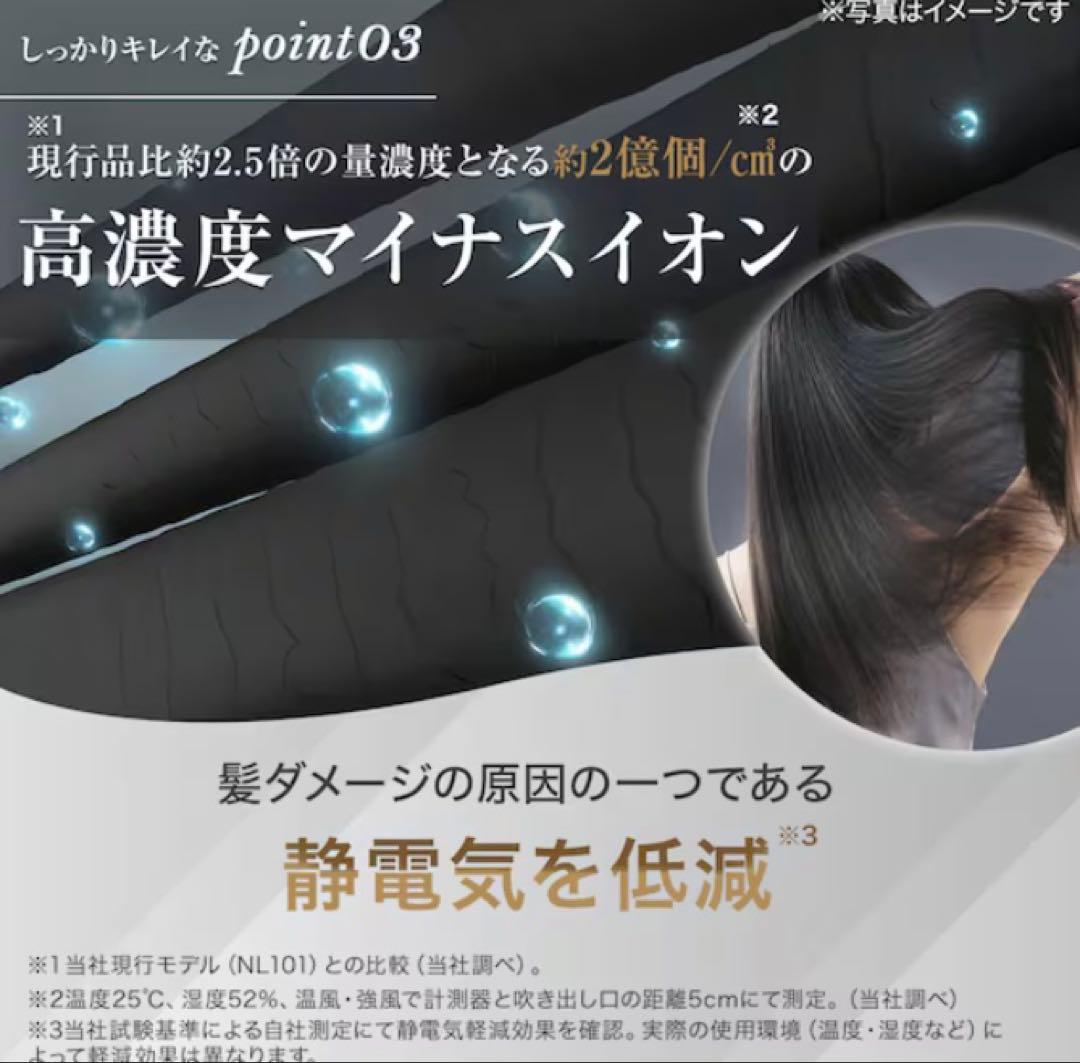 【新品・未使用】ニトリ高濃度マイナスイオンヘアケアドライヤーNY281