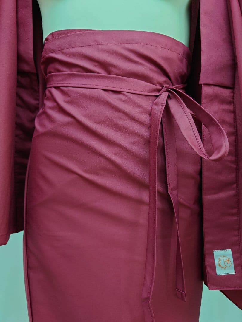 二部式襦袢　えんじ　3種サイズ　他