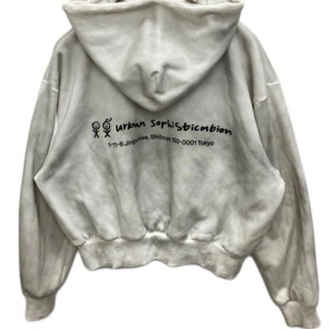 urbansophistication ダメージジップアップパーカー