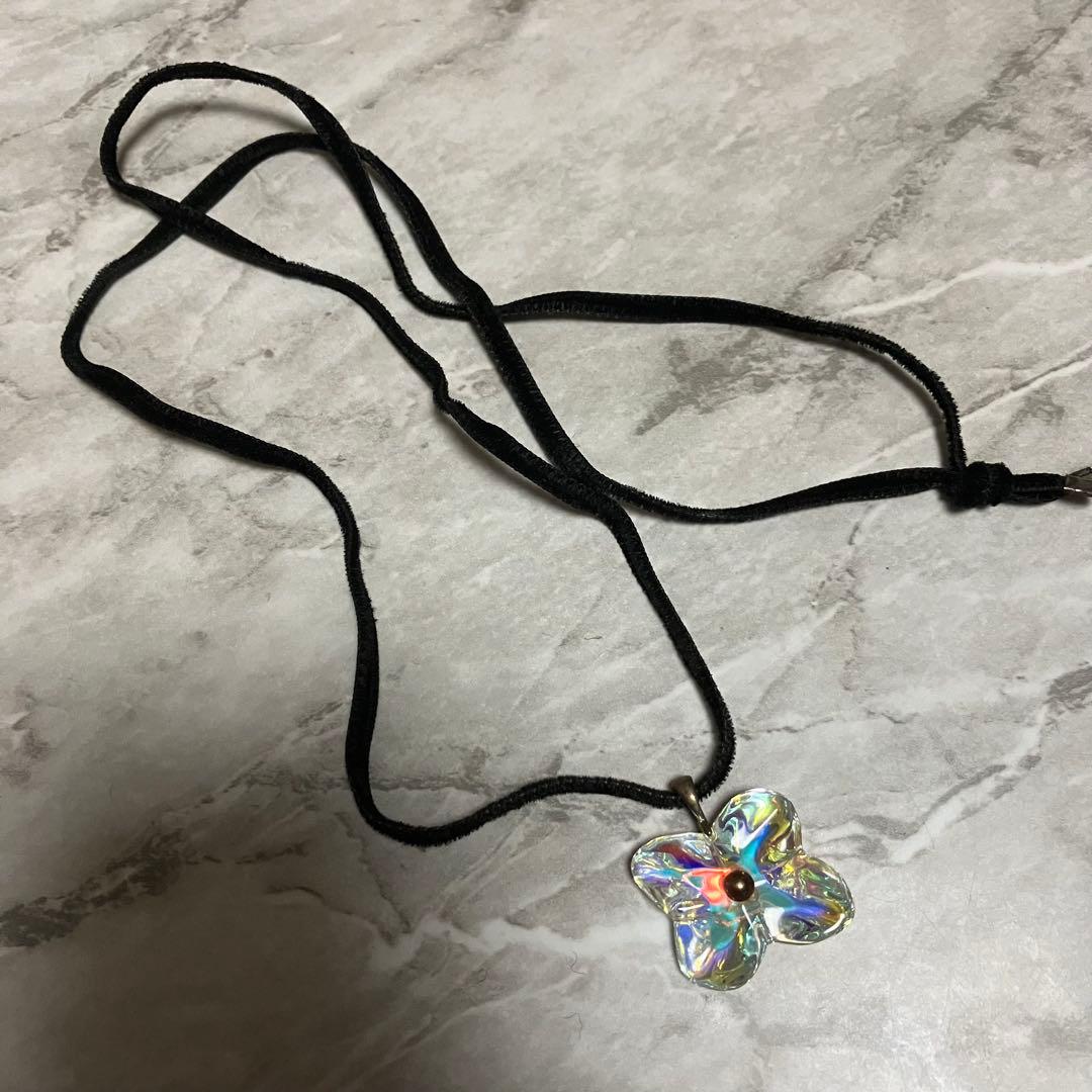 バカラ正規品クリスタル ネックレスオルテンシア フラワーペンダントチョーカー