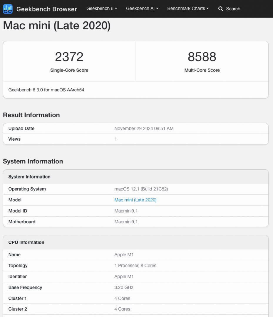 Apple M1 MacMini 2020シルバー RAM16GB SSD1TB