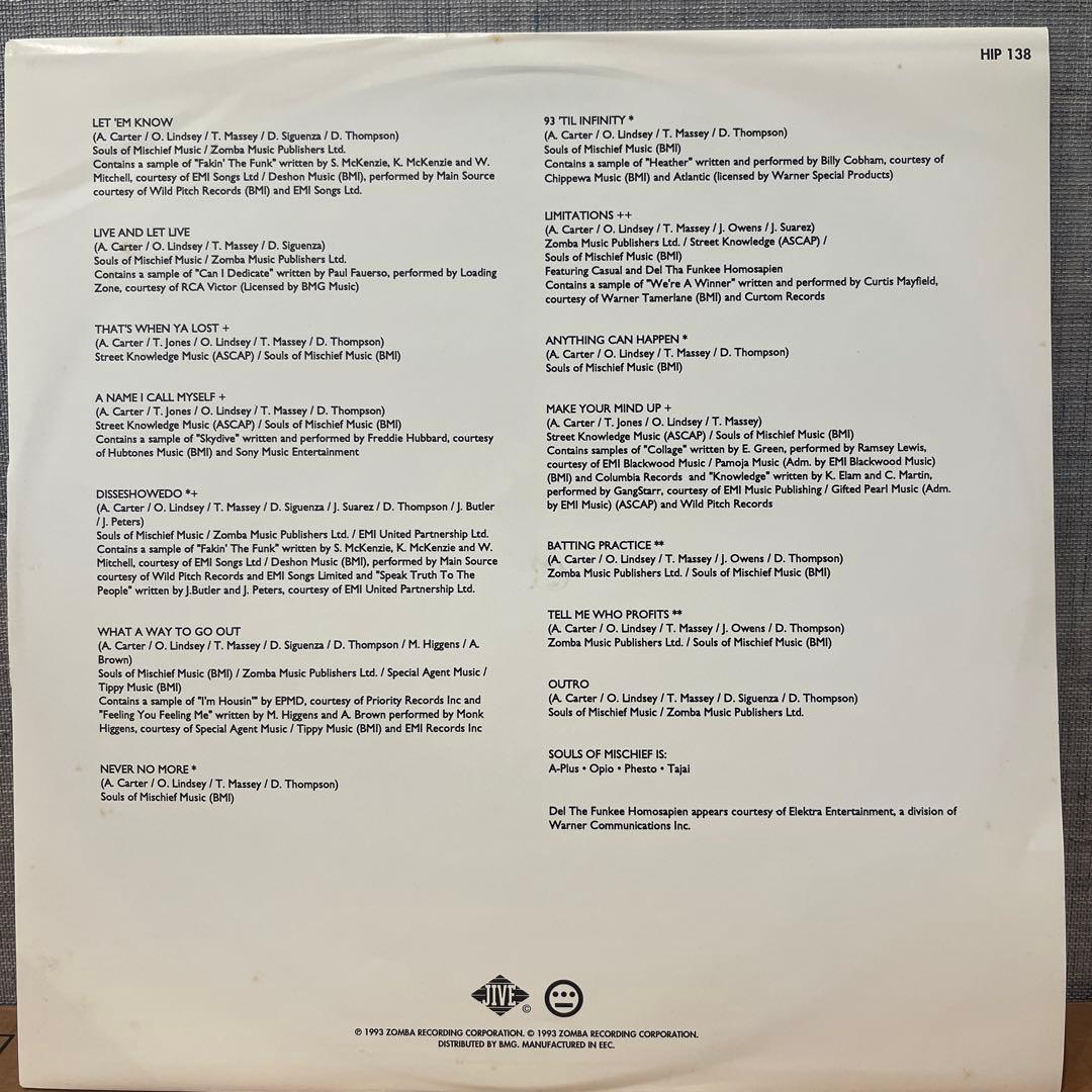 洋楽 Souls of Mischief - 93 'til Infinity LP